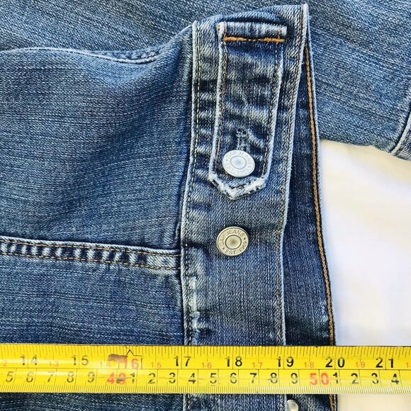 Gap Vintage Denim Jean Jacket Blue Women XS Youth Distressed Farm Hippy Festival - Picture 8 of 12